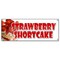 Signmission STRAWBERRY SHORTCAKE BANNER SIGN bakery cake cookies pastry bread baker funnel B-Strawberry Shortcake - alternate 1